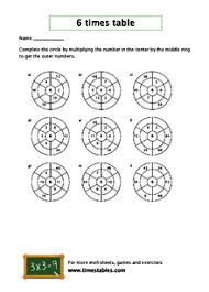 6 times table worksheets at timeles com