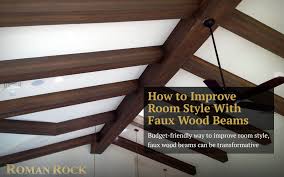 improve room style with faux wood beams