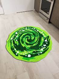 rick cartoon portal floor mat modern