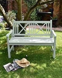 Wooden Garden Bench 2 Seater Solid Wood
