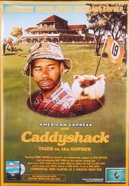 Tiger woods receives his green jacket from nick faldo after winning the 1997 masters at the augusta national golf club in augusta, ga. Caddyshack Tiger Woods American Express Original Vintage Poster Chisholm Larsson Gallery