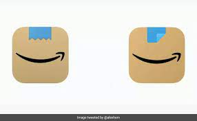 Amazon has changed their logo amazon has introduced a new app icon that shows a strip of blue tape on a cardboard box, keeping its signature arrow under the tweaked design. Amazon Changes App Icon After Some Compare It To Hitler S Moustache