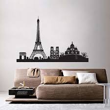 Paris City Skyline Vinyl Wall Art Decal