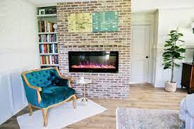 Build A Diy Electric Brick Fireplace