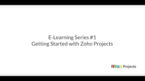 Getting Started With Zoho Projects