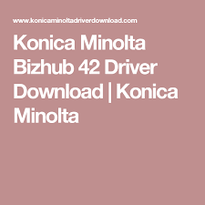 Bizhub 4050 communication place with 40 ppm b/w. Konica Minolta Bizhub 42 Driver Download Konica Minolta