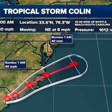Tropical Storm Colin rapidly forms off ...