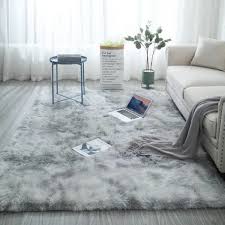 soft faux fur grey area rug 5ft by