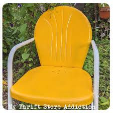 retro metal lawn chair makeover my