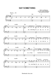 Understanding time signatures and meters a musical guide. Say Something Sheet Music A Great Big World Sheetmusic Free Com