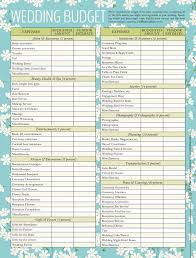 printable detailed wedding budget