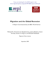 Pdf Migration And The Global Recession