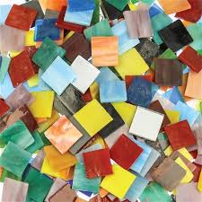 glass mosaic tiles large 1kg pack