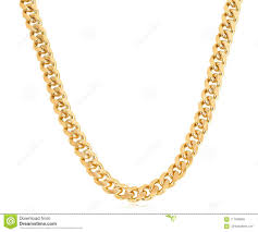 Designer Thick Gold Curb Link Chain For Men Stock Photo