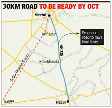 Gilcrease expressway (tulsa), satellite view. Nhai To Develop Four Lane Hapur Meerut Road To Take Pressure Off New Expressway Ghaziabad News Times Of India