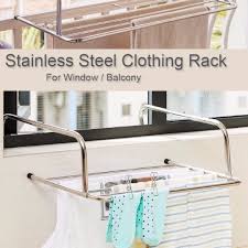 Outside window clothes drying rack. Clothes Rack Foldable Clothes Hanger Balcony Window Drying Rack Indoor And Outdoor Guardrail Towel Drying Shoes Folding Small Clothes Rack Shopee Singapore