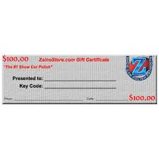 100 gift certificate zaino com