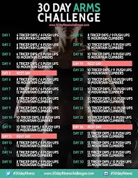 30 Day Arm Challenge 30 Day Fitness 30 Day Workout