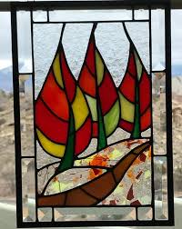 Autumn Leaves In Abstract Stained Glass