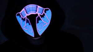 Blue Geometric Light Up Mask Led Festival And Rave Masks Youtube