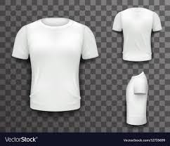 T Shirt Front Side Back View Template Realistic 3d