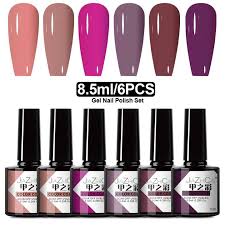 8 5ml 6pcs gel nail polish set pink