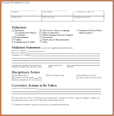 Employee Write Up Forms Template Inspirational Disciplinary