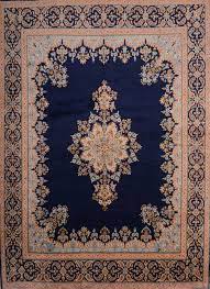 persian kerman blue rectangle 10x14 ft