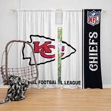 Nfl Kansas City Chiefs Bedroom Curtain