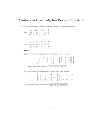 solutions to linear algebra practice