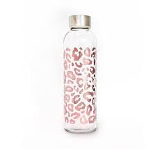 Leopard Glass Water Bottle Custom Glass