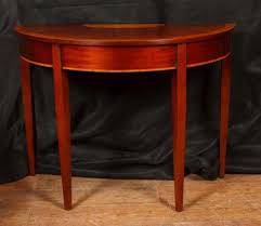 regency mahogany console table demi lune