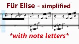 very easy piano sheet with note