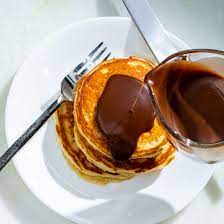 malted milk pancakes with nutella maple