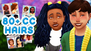 maxis match kids hair collection