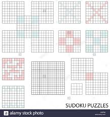 Sudoku Templates Stock Photo 40014052 Alamy