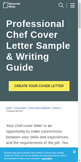 Maybe you would like to learn more about one of these? Cover Letter For Chef 20 Guides Examples