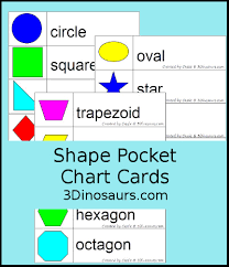 3 Dinosaurs Shape Pocket Chart Cards