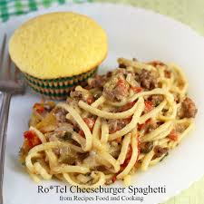 ro tel cheeseburger spaghetti recipes