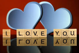 i love you blue s background with
