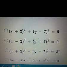What Is The Equation Of The Circle If