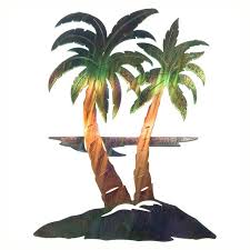 Caribbean Swirl Palm Tree Art Unique