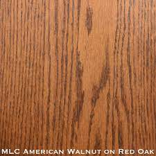red oak door stained with american