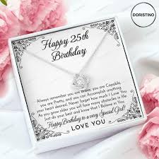 love knot necklace 25th birthday for