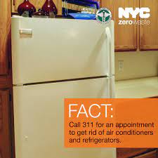How do you move a refrigerator without scratching the floor? Nyc Sanitation On Twitter How Do You Get Rid Of A Refrigerator You Must Make A Free Cfc Removal Appointment To Properly Dispose Of Your Fridge Go To Https T Co 2iglfagfhl Or Call 311