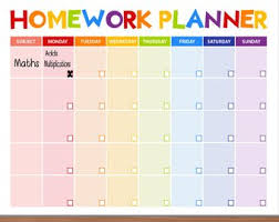 Homework Planner Etsy