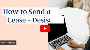 how to send a cease desist letter
