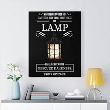 Lamp Proverbs 20 20 Kjv Wall