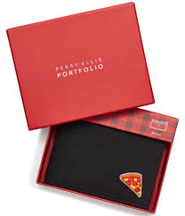 Perry Ellis Mens Piece Of Pizza Bifold Wallet
