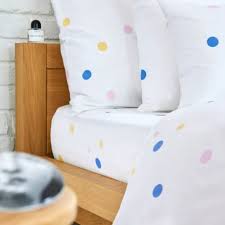 Cotton Sateen Bedding With Polka Dots
